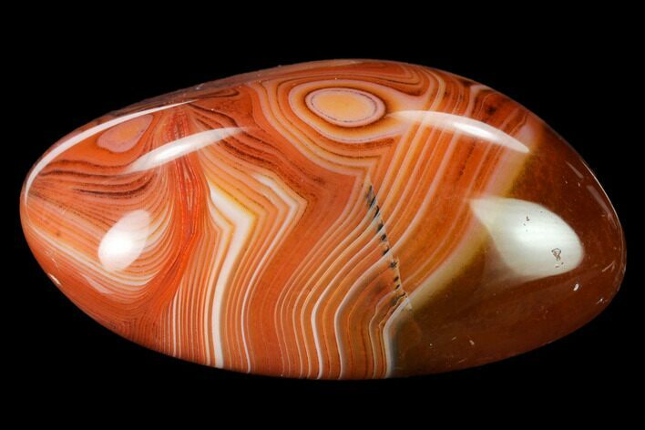 Polished, Banded Carnelian Agate - Madagascar #145942